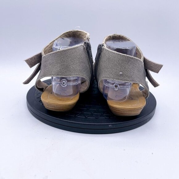 Blowfish Malibu Sandals Womens 8 Slingback brown Canvas Zipper Buckle Straps - Picture 3 of 9